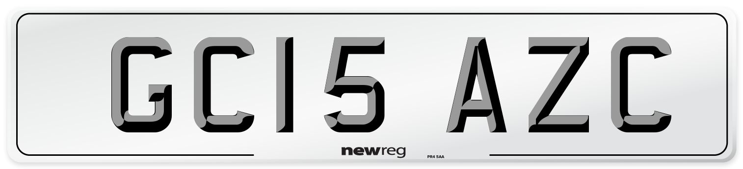 GC15 AZC Number Plate from New Reg